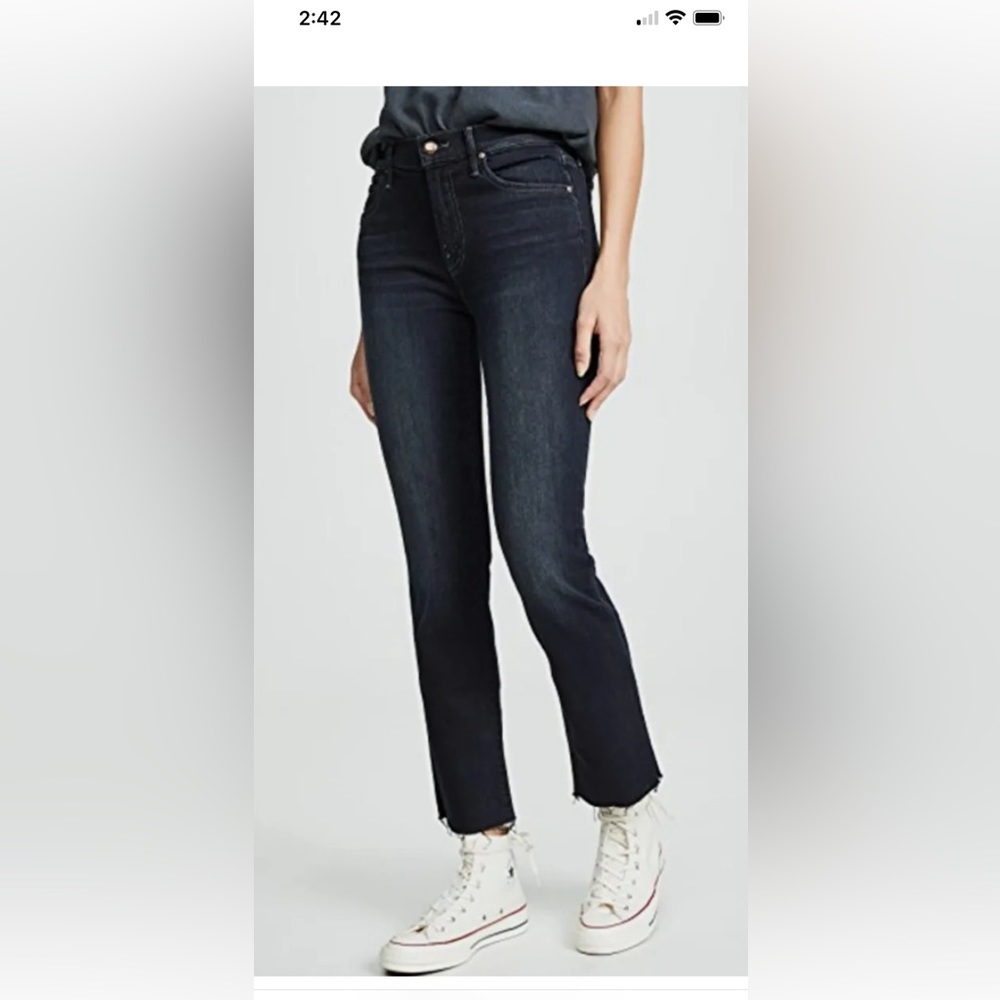 MOTHER Women's Straight Leg Jeans - Dark Blue